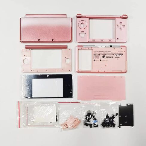 قضية غلاف قذيفة الإسكان البديلة لوحدة التحكم في لعبة Nintendo 3DS ، كاملة إكسسوارات حالة الاستبدال الكاملة لـ 3DS Pink in Saudi Arabia