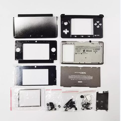 قضية غلاف قذيفة الإسكان البديلة لوحدة التحكم في لعبة Nintendo 3DS ، كاملة إكسسوارات حالة الاستبدال الكاملة لـ 3DS Pink in Saudi Arabia