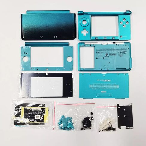 قضية غلاف قذيفة الإسكان البديلة لوحدة التحكم في لعبة Nintendo 3DS ، كاملة إكسسوارات حالة الاستبدال الكاملة لـ 3DS Pink in Saudi Arabia