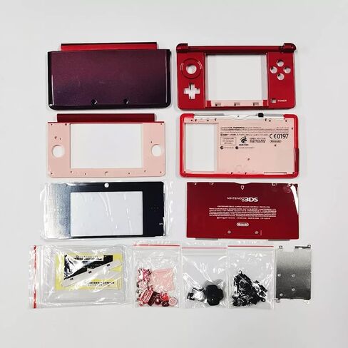 قضية غلاف قذيفة الإسكان البديلة لوحدة التحكم في لعبة Nintendo 3DS ، كاملة إكسسوارات حالة الاستبدال الكاملة لـ 3DS Pink in Saudi Arabia