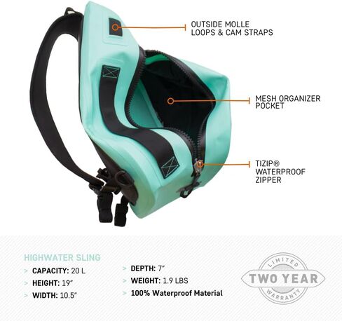 Bote Highwater Slingpack One Strap Backpack Backpack Back Outdoor Dry Bag 20 Lit in Kuwait