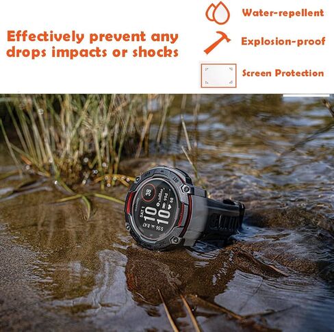 حامي شاشة الساعات +غطاء حالة الساعة لـ Garmin Instinct 3 50mm ، [3-PCs] فيلم زجاجي مقسّر ومصدٍ TPU الناعم ، مضاد للخلع ، خالي من الفقاعات ، حماية صافية ، صدمة ، صدمية (أسود) in Kuwait