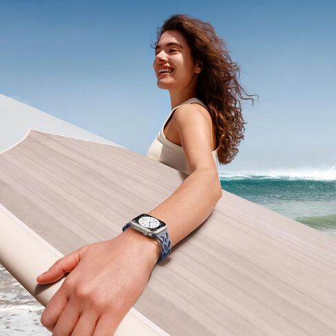 Getino for Apple Watch Slim Bands Compatible with Apple Watch Band Women 40mm 38mm 41mm 42mm, Soft Silicone Hollow-out Cute Strap for iWatch Series 10 9 8 7 6 5 4 3 2 1 SE, Black/Apricot/Pink/Violet in Saudi Arabia