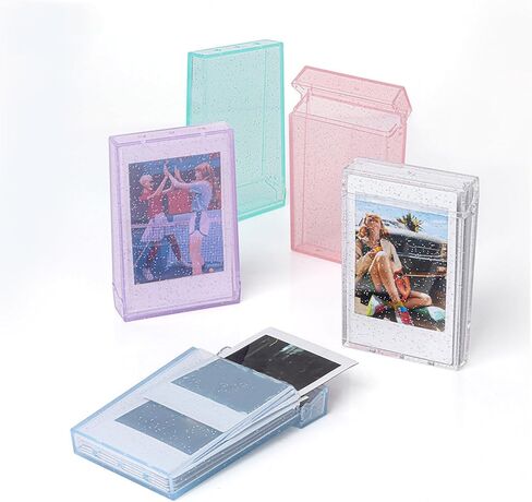 Sparkling Photo Boxes Portable Stylish Storage Boxes For 3 Inch Clear Treasured Photos Storage And Display Holder in Saudi Arabia