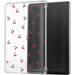 COBAK CLASE CASE لـ Kindle Paperwhite 11th Gen 2021 & Signature Edition (6.8 ")-غطاء خلفي خفيف للسيليكون خفيفة ، الكرز ， الكرز