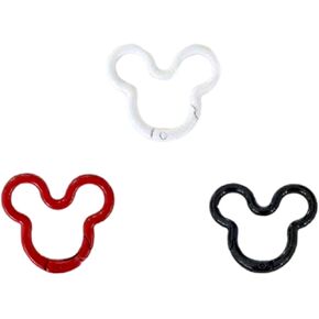 6 Pack Carabiner Ear Mouse Ring for Fish Extender DCL Cruise Gift Mouse Shaped Carabiner Keychain Mouse Ears Ring Carabiners Clip