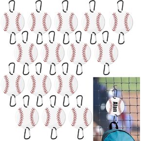 16PCS Bag Hook for Fence, Metal Backpack Hooks with Acrylic Board, Fence Clips for Hanging, Dugout Accessories, Fence Hooks for Bag Water Bottle Lover Player Gifts
