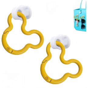 2Pcs Mouse Head Accessories Inserts Hooks for Bogg Bag Carabiner Keychain, Key Holder Charms Compatible with Bogg Bags
