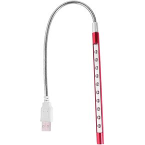 USB Keyboard Light Lamp Flexible Eye Desk Light for Laptop Brightness for Home and Dormitory Red