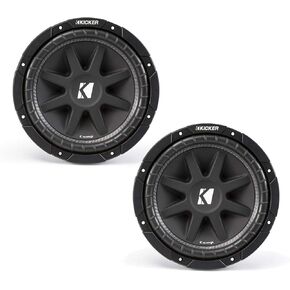 KICKER Comp 10-inch (25cm) Subwoofer, 4-Ohm, RoHS Compliant Bundle