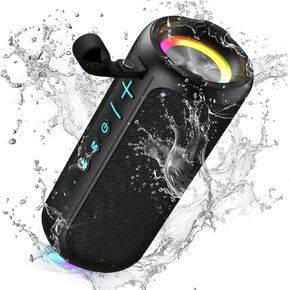 ZZA Portable Wireless Speaker，Powerful 360° Sound, 24W Audio with Impactful Bass, 1600AH Battery, IPX6 Waterproof, Shockproof, TWS Stereo, Speaker Wireless for Outdoor Beach Pool