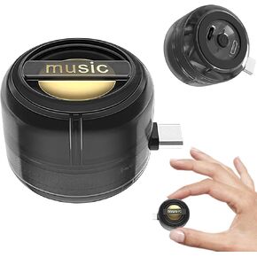 Portable 5X Speaker Black Amplifier–Plug & Play for Music/Calls Mini Portable Speaker for Smartphones(Type-C Interface)