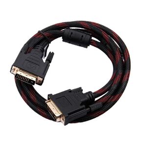 1pcs DVI D 24 1 Pin HD 1080P TV to DVI Cable for M>oni>tor Computer Television 1.5m Male Plated Adapter