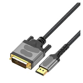 4K DisplayPort DP to DVI 24+1 Cable Adapter DP to DVI Converter Cable for de*/ll M>oni>tor Projector DisplayPort Video Cable 2m