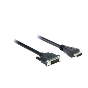 كابلات V7 6.6 قدم رابط مزدوج HDMI إلى DVI-D مع 2M كابل HDMI إلى DVI-D ذكر إلى أنثى ، أسود