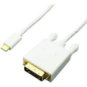 6 ft. USB-C to DVI Cable - White
