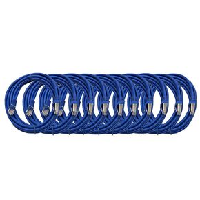 10 أقدام Cat 7 SFTP 26AWG مزدوج RJ45 Snagless Ethernet Cable ، Blue 10 Pack (E11-010BL-10)