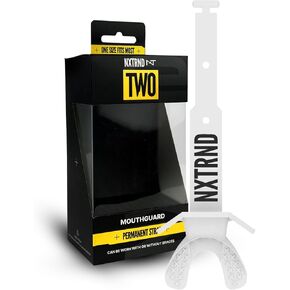Nxtrnd Two Football Mouth Guard, Football Mouthpiece with Strap, Fits Adult & Youth (Black)