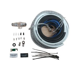 Sundown Audio Amp Kit, 4 AWG OFC, 120A, 17' RCA's, Trans Red/Matte Black