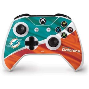 Skinit Decal Gaming Skin Compatible with Xbox One S Controller - Officially Licensed NFL Miami Dolphins Design