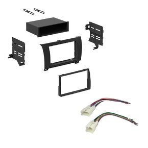 Double DIN Car Stereo Radio Mounting Installation Dash Kit with Pocket Compatible with Toyota Sequoia Tundra (Dash Kit) 2007 2008 2009 2010 2011