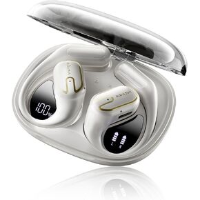 Open Ear Earbuds Bluetooth Headphones Wireless - 80Hrs Playtime Wireless Earbuds with IPX7 Waterproof Touch Control Earphones Sport with 18.2mm Drivers Stereo Sound Bluetooth 5.4 for Running Fitness