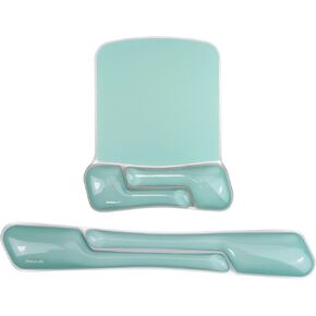 MOSISO Gel Wrist Rest Support for Mouse Pad&Keyboard Set, Irregular Rectangular Ergonomic Mousepad Keyboard Pad Non-Slip Soft Cooling Gel Easy Typing Mat for Computer Laptop Home/Office, Pink in Saudi Arabia