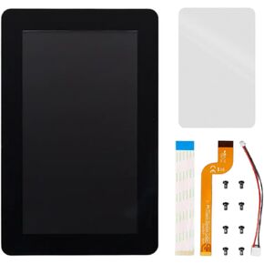 Pi Touch Display 2, Late 2024 Release - 7" HD Touchscreen, 720x1280, 5-Finger Capacitive Touch, Anti-Glare, Compatible with All Pi Models Except Zero and Pico, Includes Free Screen Protector