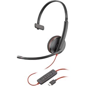Plantronics Blackwire 3210 USB-C Headset, On-Ear Mono Headset, Wired