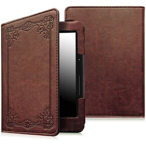 Fintie Folio Case لـ 6 "Kindle Paperwhite 2012-2017 (Model No. EY21 & DP75SDI) - غلاف مقاوم للصدمات النباتي النمطي على طراز الكتب مع النوم التلقائي/الاستيقاظ (غير مناسب للورق 10 و 11 GE