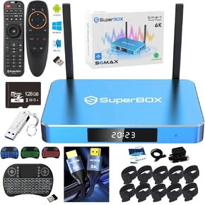 S*6 M*ax S*5 M*ax 2025 New with Power Cord 6K Ultra HD Voice Remote s6 Pro, 4GB RAM + 64GB ROM