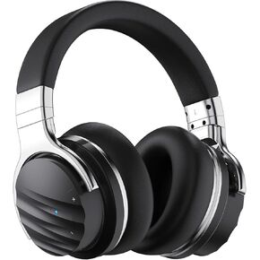 E7 MAX Wireless Active Noise Cancelling Headphones, Over Ear Bluetooth Headphones, 30H Playtime, Hi-Res Audio, Deep Bass - Built-in Microphone for Travel, Home, Office, Gym (Black)