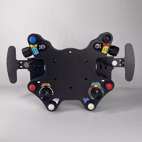 Carbon Fiber USB Racing Steering Wheel HUB Simracing Cockpit Steering Wheel Switch Button Plate Center Control Box Compatible with PC Windows