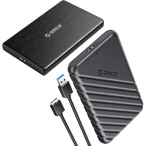 ORICO 2.5 inch External Hard Drive Enclosure USB 3.0 to SATA III for 7mm and 9.5mm SATA HDD SSD 25PW1-U3 + 2189U3