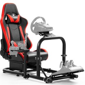 Marada Racing Cockpit with Racing Seat Super Stable Adjustable Applicable to Logitech G25/G923/G29/G920,Thrustmaster csl-dd,Fanatec, wheel; Wheel, Shifters and Pedals Not Include