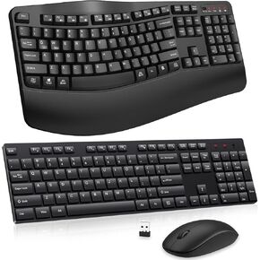 Ergonomic Wireless Keyboard + Wireless Keyboard and Mouse Combo