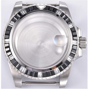Watch Case 40mm Watch Case compatible with Eta2836, compatible with Miyota 8215,821A,8200, compatible with Mingzhu 2813,3804 Automatic Mechanical Movement watch case