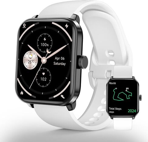 Smart Watch for Men Women, GPS Built-in, Bluetooth Calling, Heart Rate & Sleep Health Monitor, Stress Manage, IP68 Waterproof, 100+ Sports Mode, Smartwatch for Android & iPhone, Black in Saudi Arabia