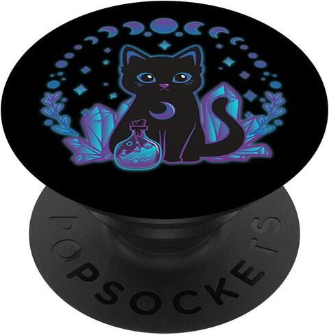 لطيف السحر الأسود القط كريستال alchemy kawaii الباستيل القوطي popsockets swappable popgrip in Kuwait