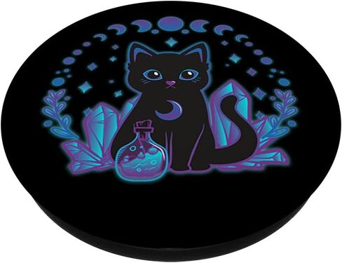 لطيف السحر الأسود القط كريستال alchemy kawaii الباستيل القوطي popsockets swappable popgrip in Kuwait