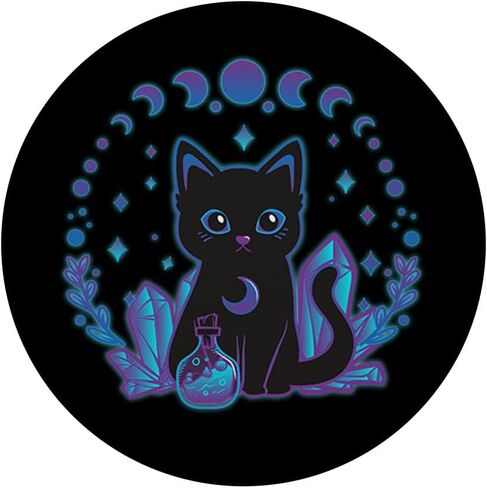 لطيف السحر الأسود القط كريستال alchemy kawaii الباستيل القوطي popsockets swappable popgrip in Kuwait