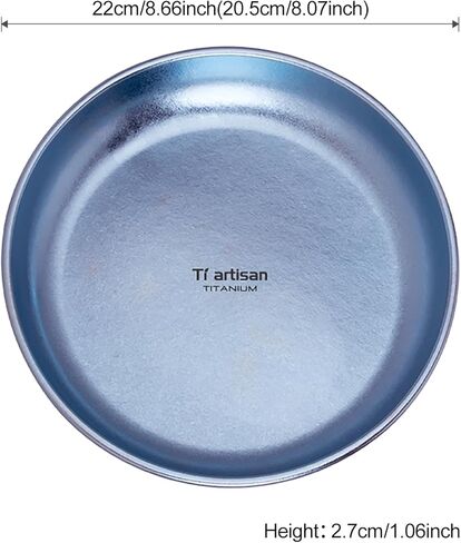 لوحة التيتانيوم التخييم أدوات المائدة المائدة 27fl أوقية أواني الطبخ أطباق الضوء للغاية وعاء 110 جم (TA8220B) in Kuwait