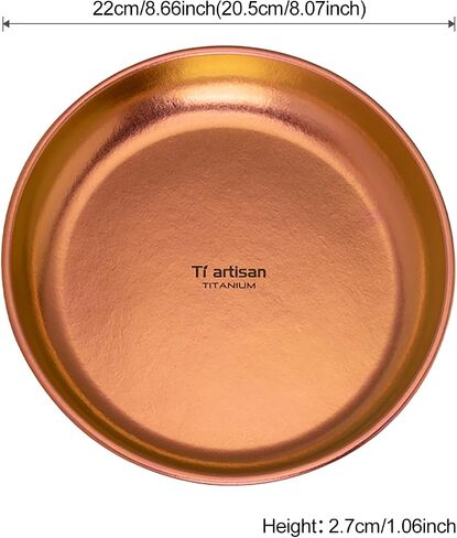 Titanium Plate Camping Picnic Tableware 27fl oz Cooking Utensils Extremely Light Dishes Bowl 110g (TA8220B) in Saudi Arabia