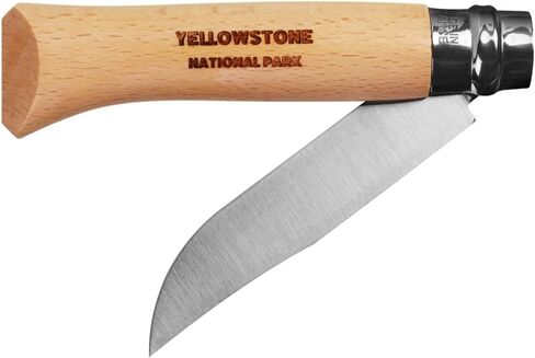 مجموعة Parkel National Parks No.08 ، مقابض Beechwood المحفورة بالتعاون مع الفنانين المحليين ، لا تترك أي أثر ، من الفولاذ المقاوم للصدأ ، مصنوع في فرنسا (جبال سموكي العظيمة) in Kuwait