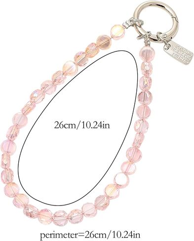 Phone Lanyard Charm Crystal Bling Rhinestone Wrist Strap Phone Strap Bag Accessories for Women in Saudi Arabia