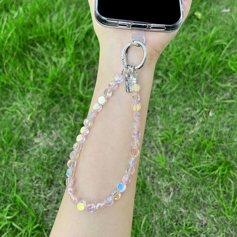 Phone Lanyard Charm Crystal Bling Rhinestone Wrist Strap Phone Strap Bag Accessories for Women in Saudi Arabia