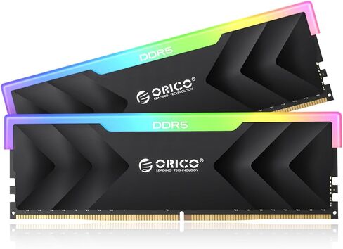 ORICO RACELINE NEON DDR5 RGB RAM 32GB (2x16GB) 6000MHz CL30 ، ذاكرة سطح المكتب DIMM غير المقلدة مع ECC ON-DIE ، ENTEL XMP 3.0 & AMD EXPO ، زمن انتقال منخفض للألعاب-الفضة in Saudi Arabia