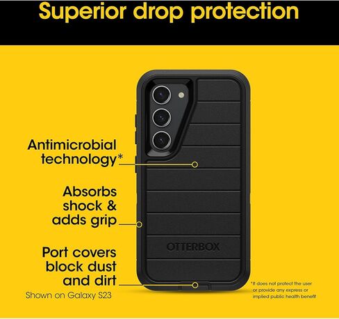 OtterBox Samsung Galaxy S25 (Only) - Defender Series Case - Black - Screenless - Rugged & Durable - with Port Protection - Holster Clip Included - Microbial Defense Protection in Saudi Arabia