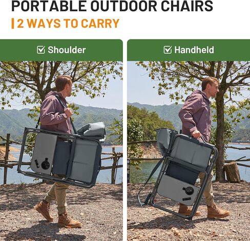 TIMBER RIDGE XXL Oversized Directors Chair with Side Table, Extra Wide Camping Chairs for Adults Heavy Duty Supports 500 lbs, Foldable Folding Lawn Chair for Picnic Beach Sports Fishing, Blue in Kuwait