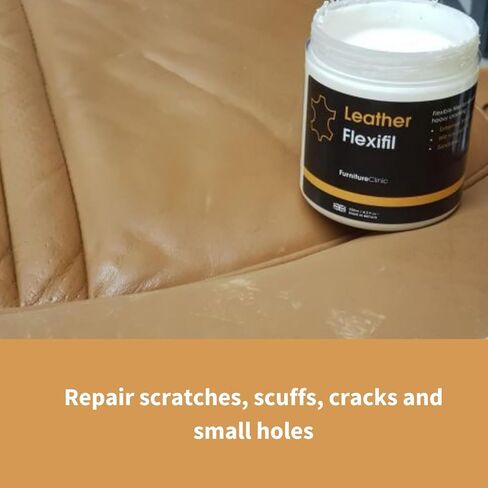 Furniture Clinic Leather Flexifil - Extremely Flexible Filler Used to Fix Cat Scratches, Holes & Heavy Cracking in Leather Sofas, Car Seats (50ml) in Kuwait